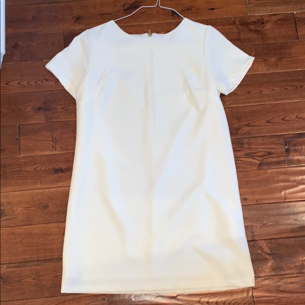 Lulu’s ivory shift and shout dress